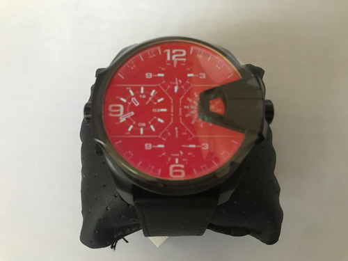 NEU AUTHENTISCHE DIESEL UBER CHIEF SCHWARZ IRISIERENDER CHRONOGRAPH HERREN DZ7446 UHR - Bild 7 von 7