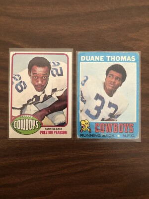 1971 Topps #65 Duane Thomas Dallas Cowboys ROOKIE plus 1976 Preston Pearson #225