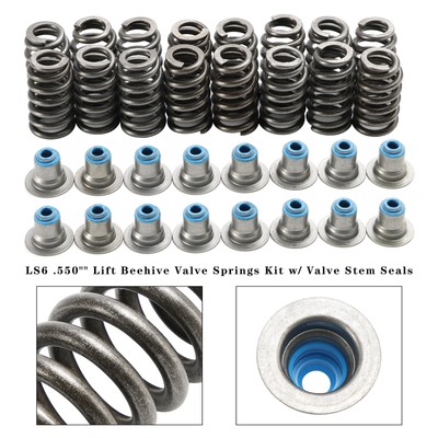 LS6 .550'' Lift Beehive Valve Springs Kit w/ Valve Stem Seals