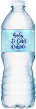 20 Baby Its Cold Outside Water Bottle Labels Set of 20 Waterproof Glossy Labels