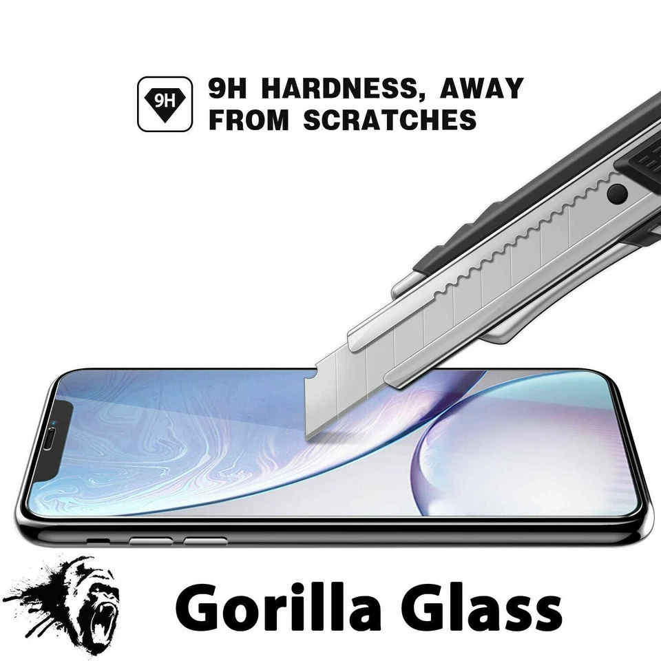 4X Gorilla Tempered Glass Screen Protector for iPhone 15 13 12 11 14 Pro Max, XR - Image 3 of 4