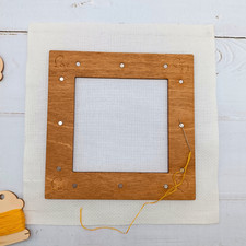 Wooden hoop, cross stitch frame on magnets, embroidery Embroidery Hoops
