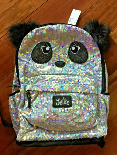 Justice Backpack Panda Plush Panda Justice Panda Flip Sequin