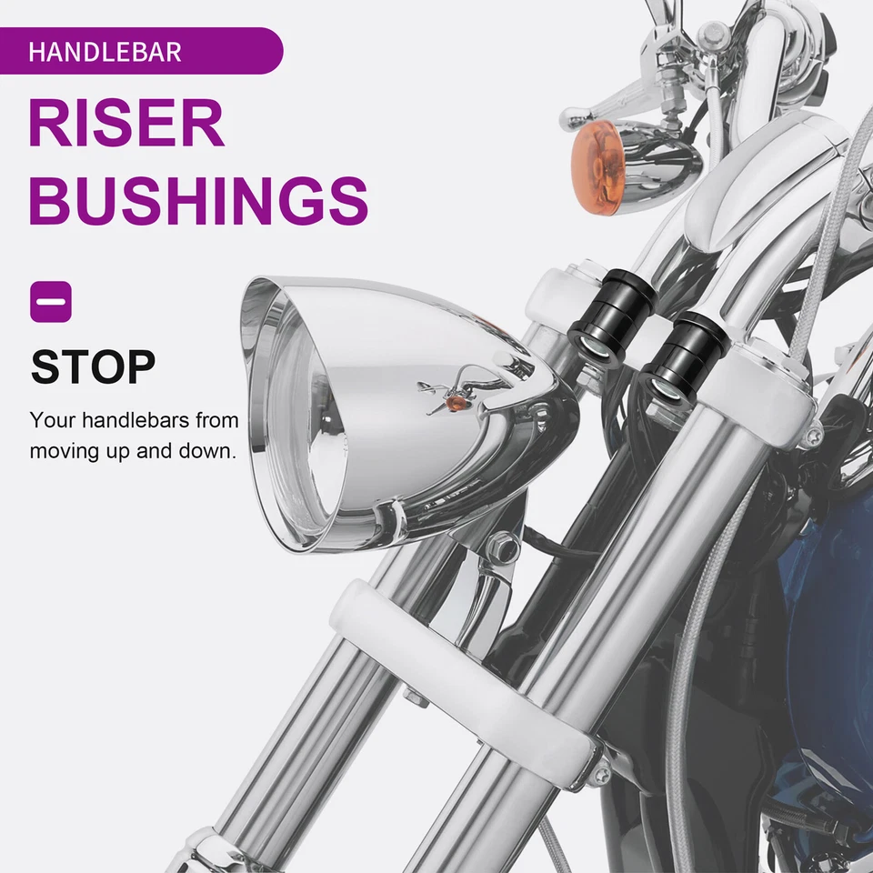 Buje elevador de manillar de poliuretano Harley Softail Sportster Dyna para 1973-2017 Foto 4 de 4