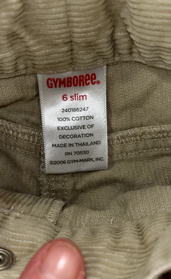 Calça Gymboree 6 SLIM Veludo Bronzeado Flare Bolsos de Fita Boneca Peruana AJUSTÁVEL - Imagem 4 de 4