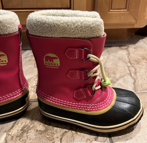 EUC Sorel Jee Gray Insulated Lined Waterproof Winter Youth Girls Snow Boots Sz 2 - Picture 8 of 20