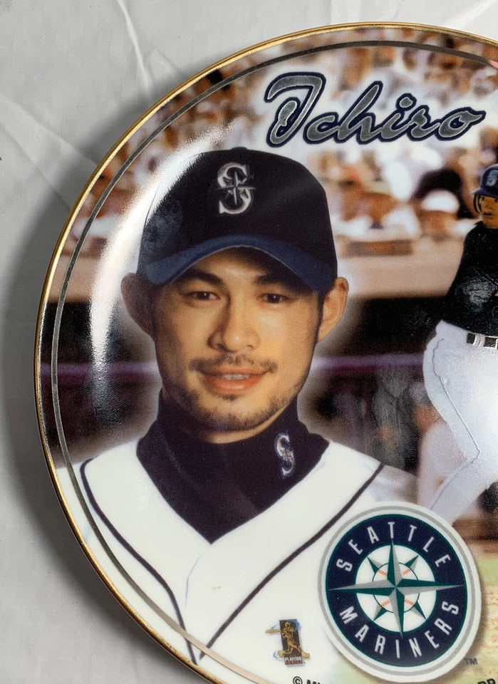 2001 Ichiro Suzuki Decorative Plate Commemorative MLB Seattle Mariners Baseball - Image 3 of 4