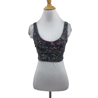 Lululemon Sports Bra Women 4 Floral Align Light Support A/B Cup Scoop Reversible