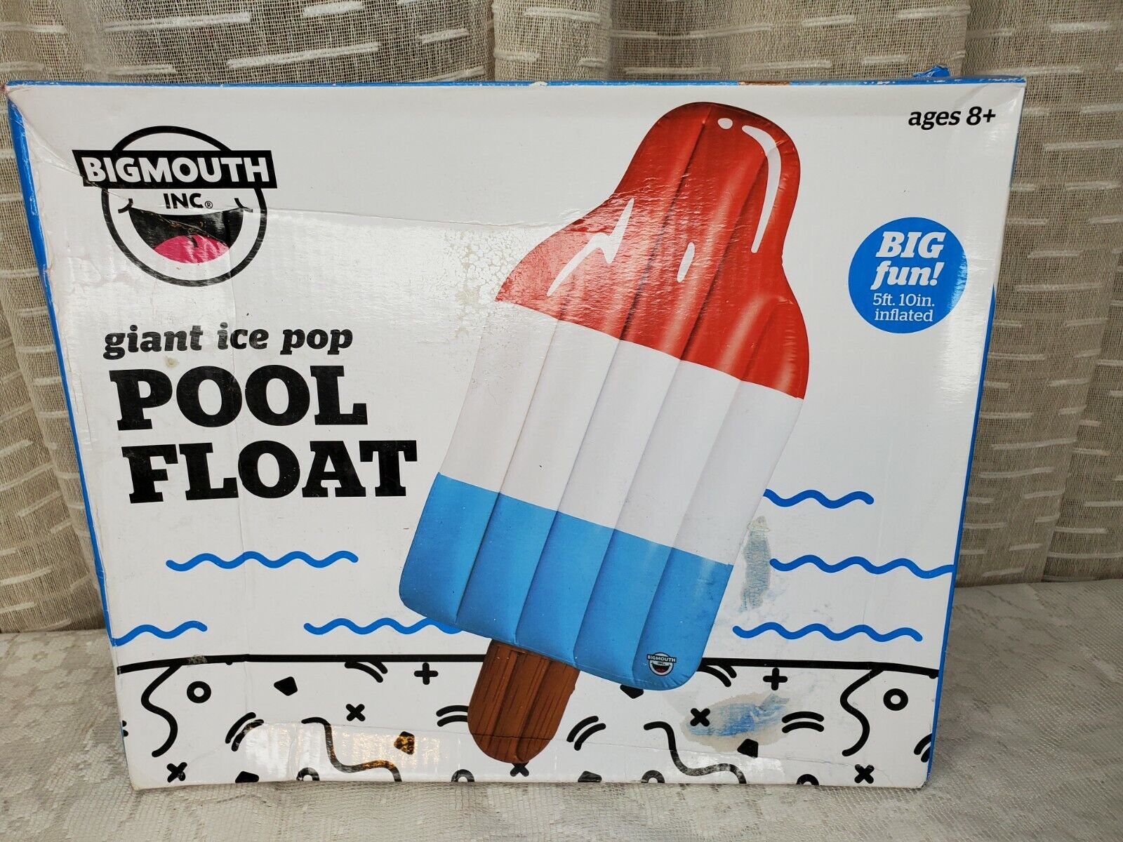 Bigmouth Over 5 ft Giant Ice Pop Pool Float, Sealed