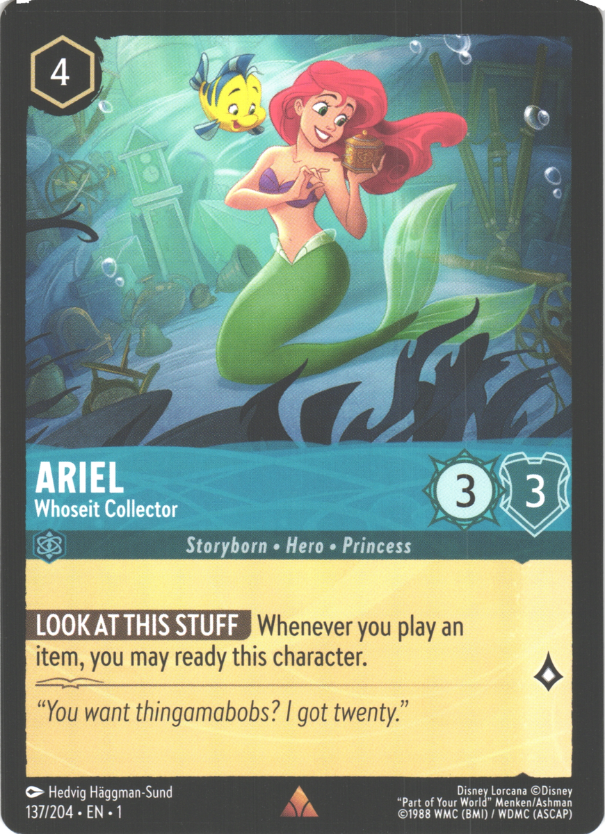 Disney Lorcana The First chapter non-holo Ariel 137/204 | eBay