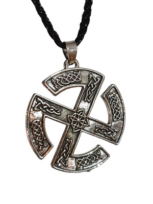 Slavic Sun Wheel Necklace Kolovrat 