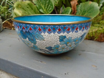 Chinesische Cloisonne Schale Super Farben 8 Zoll Durchmesser