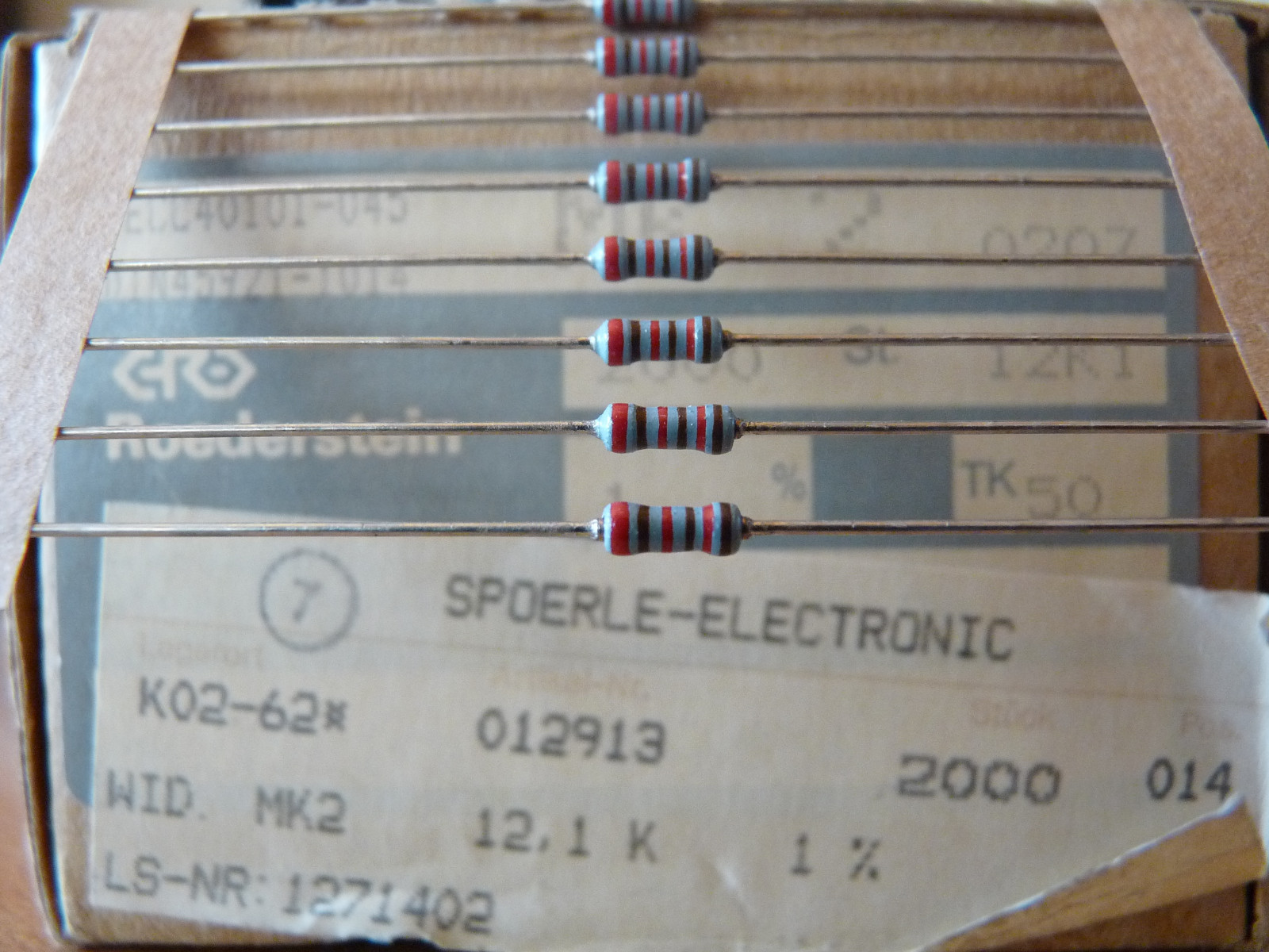 10 Résistances Couche Métal 20K 0,6W 1% 50ppm Vishay Draloric MK2 - Foto 3