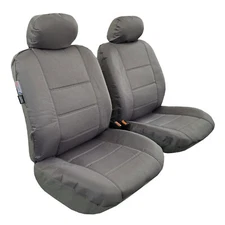 Waterproof Canvas Wolf Gray Front Car Seat Covers For Grand Cherokee