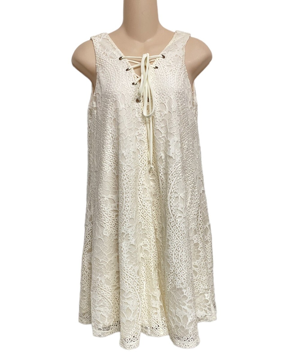 Altar'd State cream lace sleeveless laceup dress size small | eBay Altar'd State cream lace sleeveless laceup dress size small | eBay