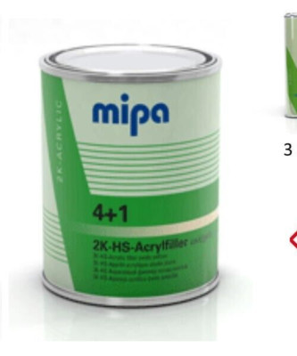 Mipa 4+1 Autolack - Füller - hellgrau mit Härter H 5 (SET) 4 l