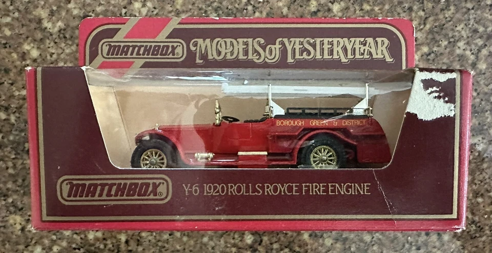 Matchbox Models Of Yesteryear Y6 - 1920 Rolls-Royce Fire Engine. In Box - Image 2 of 4