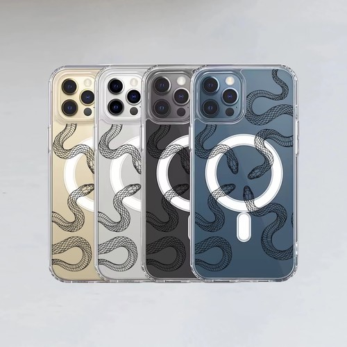Samsung Black Snake Case For iPhone 7 8 X XR 11 12 13 14 15 16 17 Pro Max Plus - Picture 2 of 7