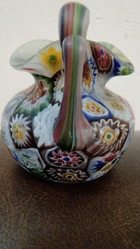 Vaso Brocca Murano Millefiori Fratelli Toso - Foto 8 di 15