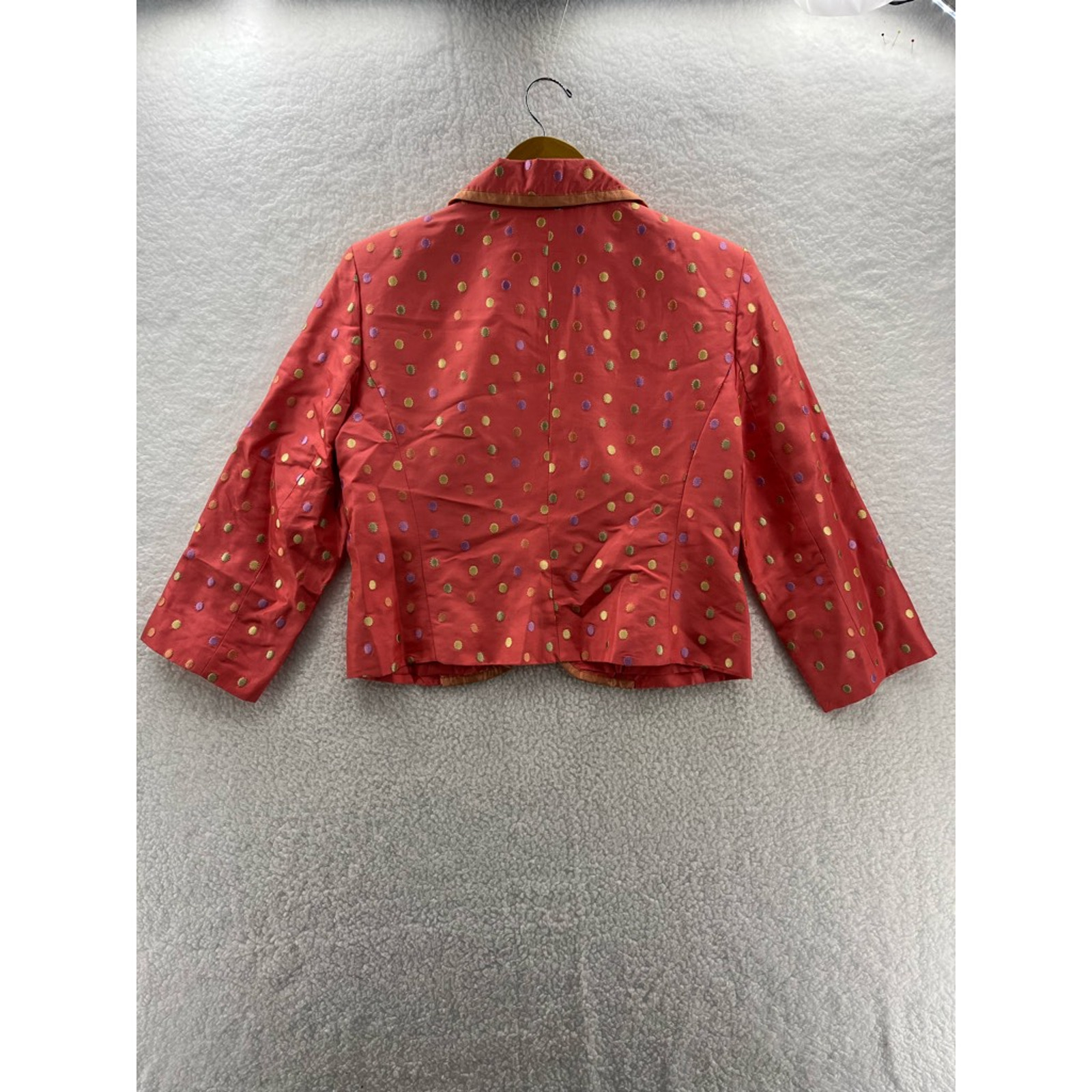 Transitions Womens Blazer Jacket Red Polka Dot Wa… - image 2