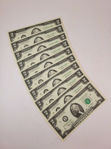 2 $ Scheine Star Notes 2003 Serie (10) fortlaufende Nummern unzirkuliert