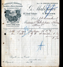 PARIS XI°: USINE d'INSTRUMENTS de MESURE "DROUARD-FOURMAUX / MAKEPEACE / BECUWE"