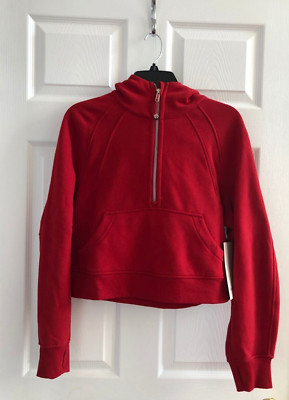 NEW Lululemon Scuba Oversized Half -Zip Hoodie M/L College Crimson-LW3DM4S CLCN
