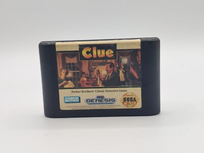 Clue (Sega Genesis, 1992) Game Cartridge