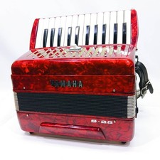 YAMAHA S-25 Red Accordion 25-Key Keyboard Made in Japan Tested Working BE087