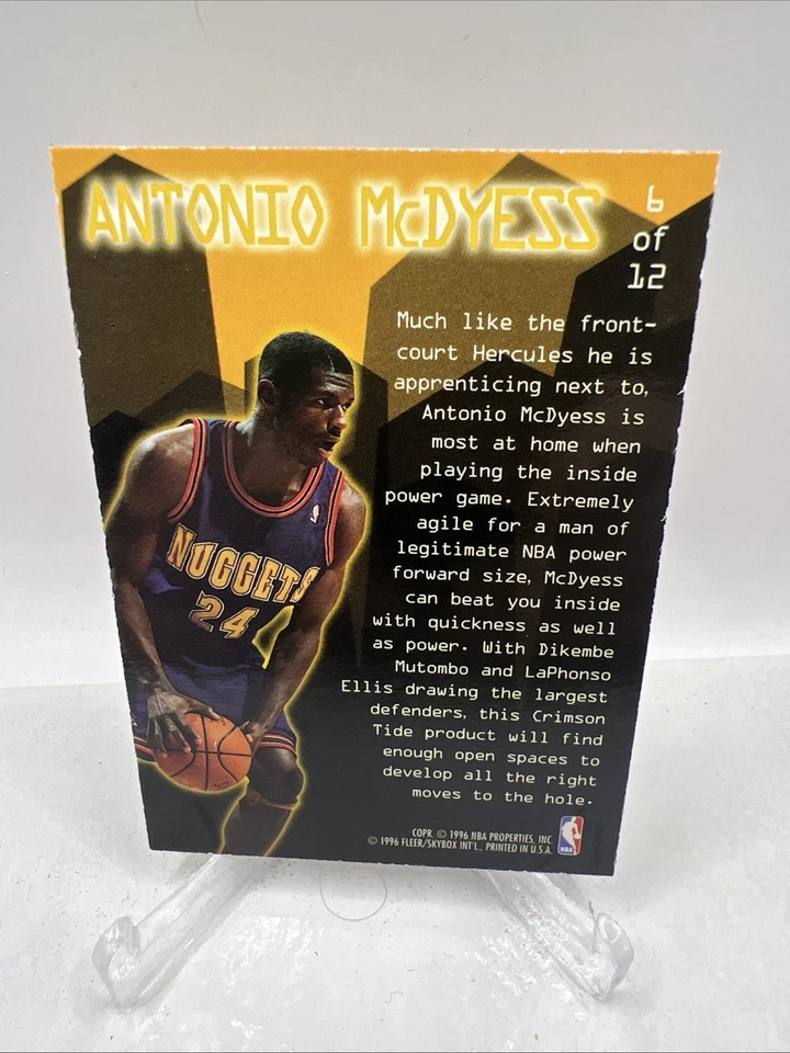 1995-96 Fleer Ultra Jam City Hot Packs Antonio McDyess Rookie #6 - Image 2 of 2
