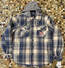 New York Giants Men  s G-III Fullback Flannel Hooded Jacket/Coat NWT Heavy 170