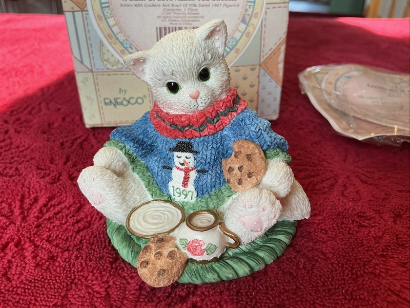 VINTAGE Calico Kittens Enesco “A Dash Of Love Makes You Sweeter” No. 276863