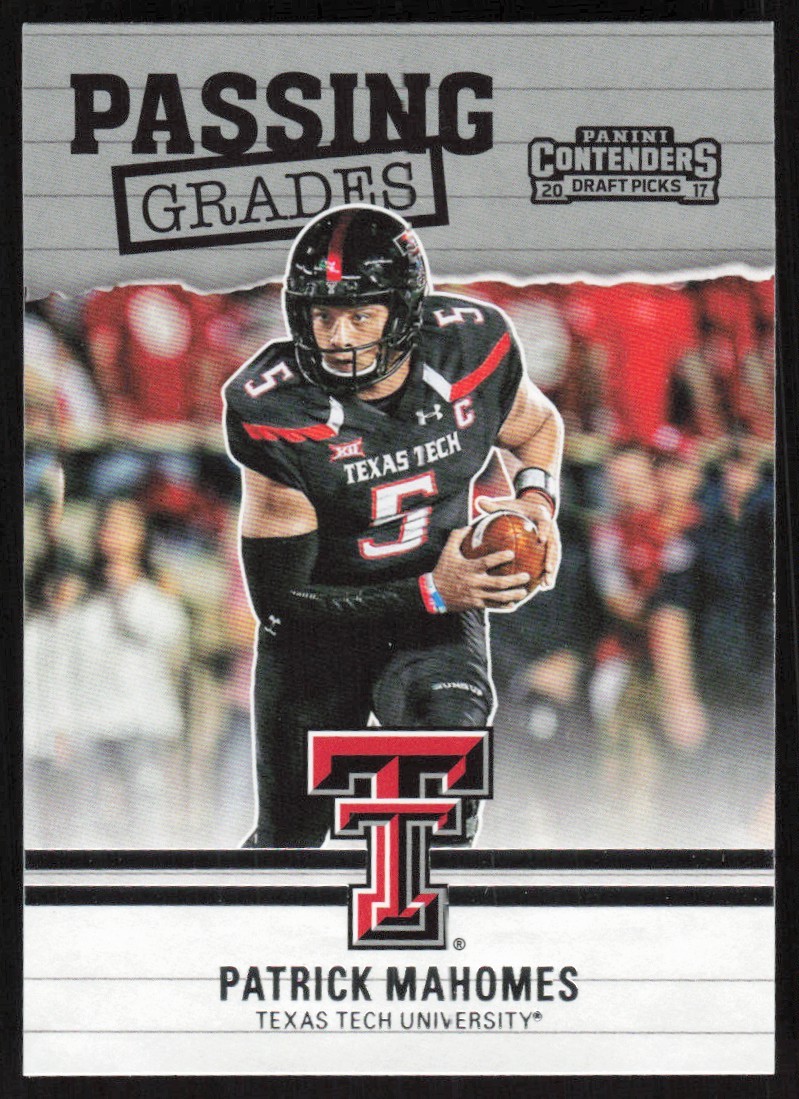 2017 Panini Contenders Draft #5 Patrick Mahomes II Passing Grades RC