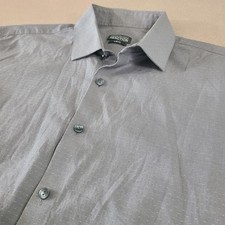 Kenneth Cole Reaction Mens Slim Fit Gray long Sleeve Dress Shirt 16.5-32/33 A/6