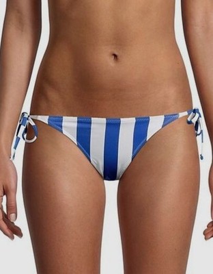 Solid & Striped Women's Blue Striped The Tenley Bottom Swimwear Size S