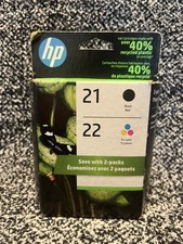 C9509FN Genuine HP 21 22 Black/Color Combo Pack Ink Date: August 2022
