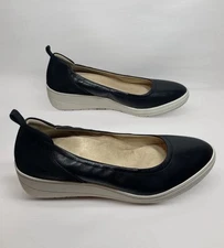 Vionic Jacey Wedge Slip-On Leather Shoes Size 8