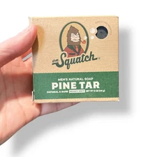 Dr. Squatch All Natural Bar Soap Men Heavy Grit Pine Tar New 5oz Bar Gift
