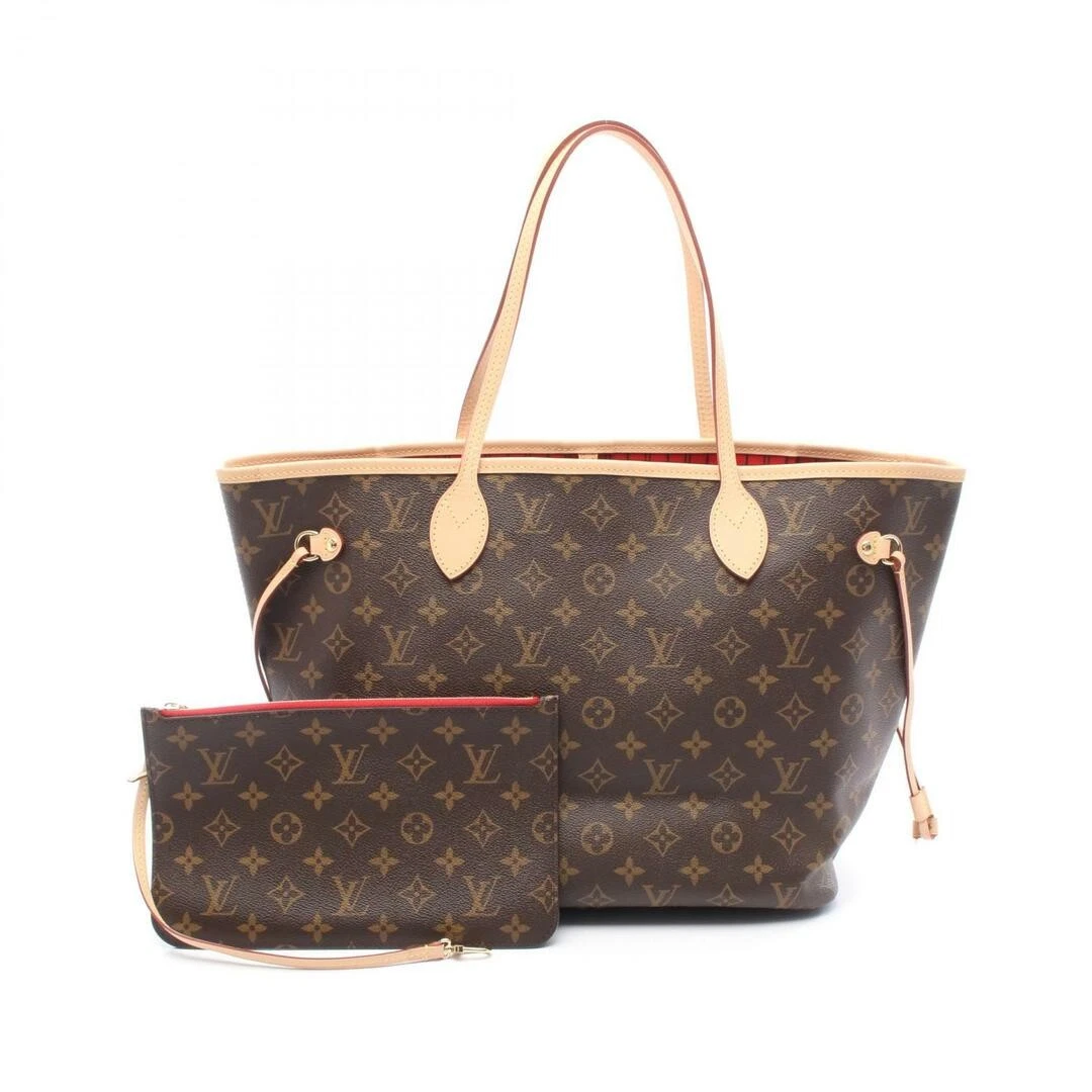 LOUIS VUITTON（LV） Borsa Louis Vuitton Neverfull Mm Tre Tote Bag Pvc Rivestita Tela Pelle Donna Bro