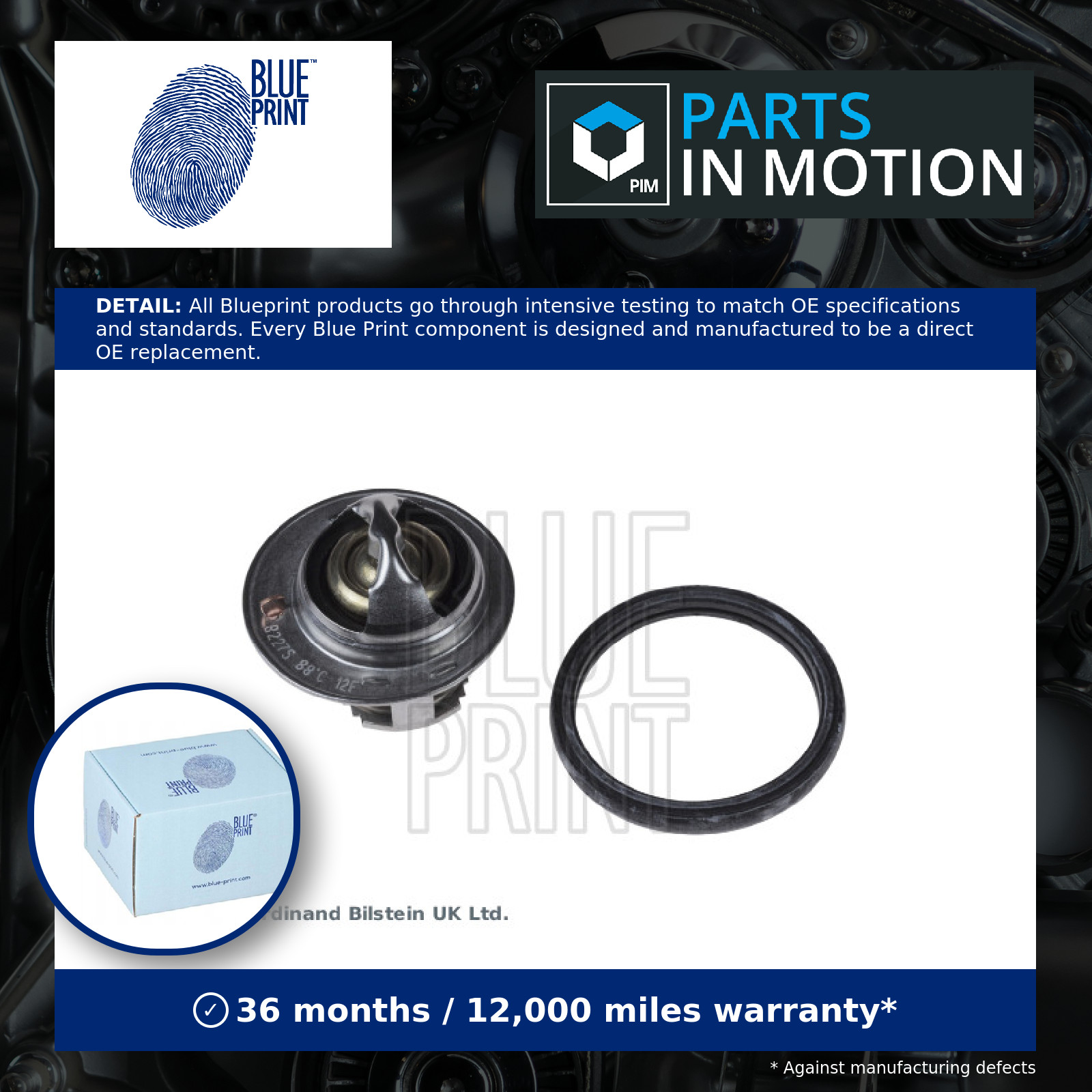 Blueprint ADG09234 Coolant Thermostat Fits Chevrolet Aveo / Kalos Daewoo Suzuki - Image 6