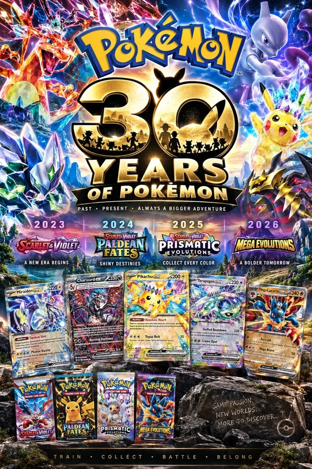 Pokemon 30th Anniversary Saga - Mega Evolutions + Scarlet & Violet