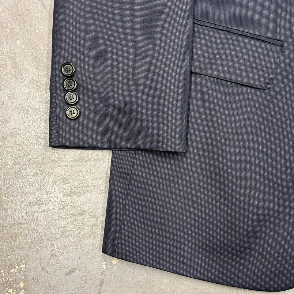 Hugo Boss Suit "James/Sharp" Super 120s Wool 2pc Birdseye Navy Blue 40R 30x29 - Image 4 of 4