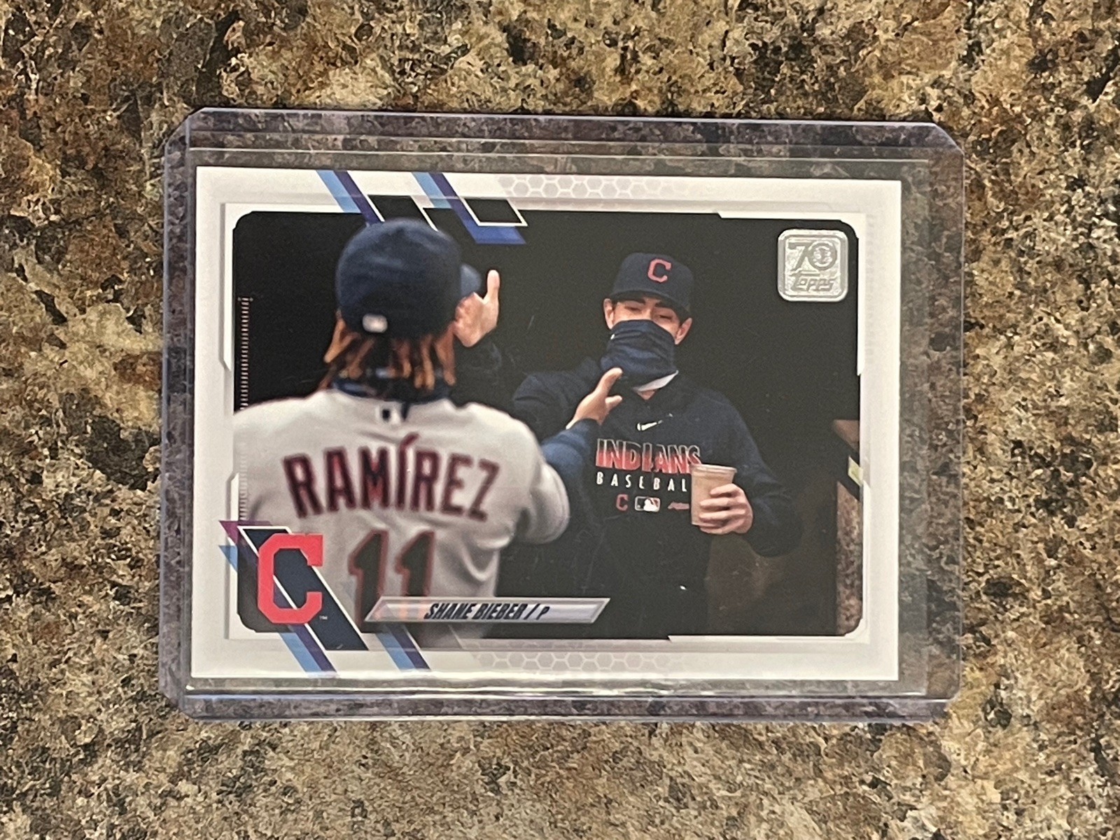 2021 Topps Shane Bieber SP Photo Variation #523 Cleveland Indians