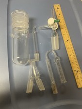 Cow joint B-14,  B-24 PTFE stopcock , 45/50 150 ml tube and  drying tube B14