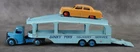 Dinky Die Cast Car Transporter 8.75" 982 w Ford Sedan 2.75" Rubber Tires #P14