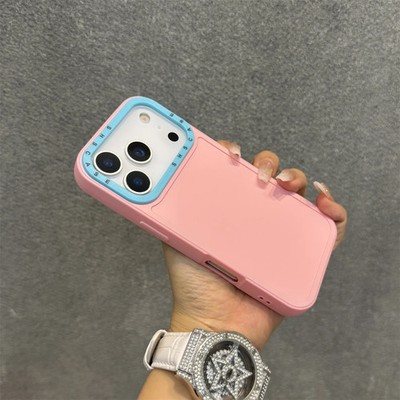 iPhone 17 Pro Max Kontrast Hülle - Zweifarbig Silikon - Matt Slim Cover