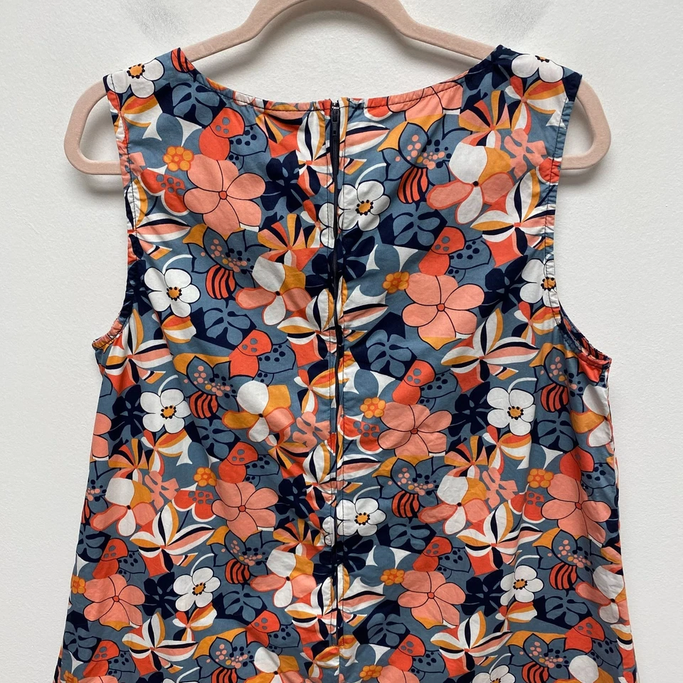 ModCloth Womens Blue Pink Floral Summer Retro Sleeveless Mini Shift Dress XL - Image 4 of 4