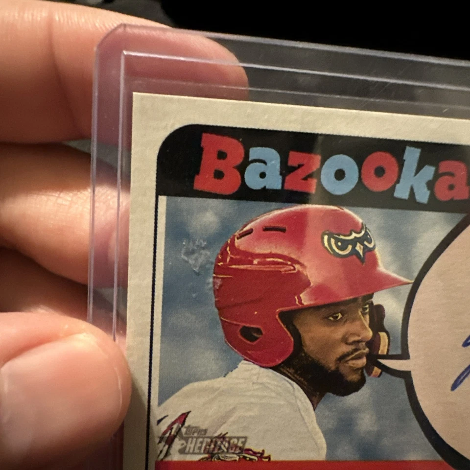 2018 Topps Heritage Minor League Edition Bazooka Auto /50 Jo Adell #BA-JA Auto - Image 4 of 4