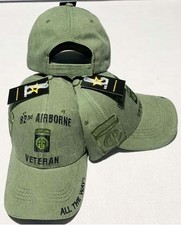 New Arrivals Official US Army Licensed Cap 82nd Airborne Vet w Shadow Cap OD