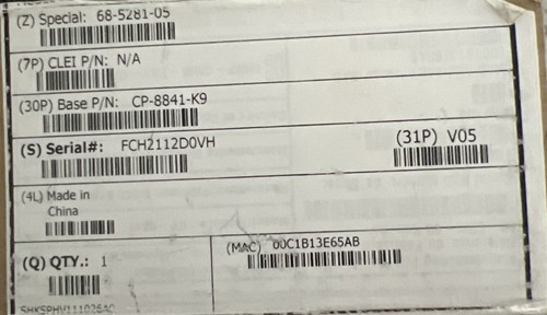 Cisco 8841 IP-Telefon Modell CP-8841-K9 - Bild 3 von 3